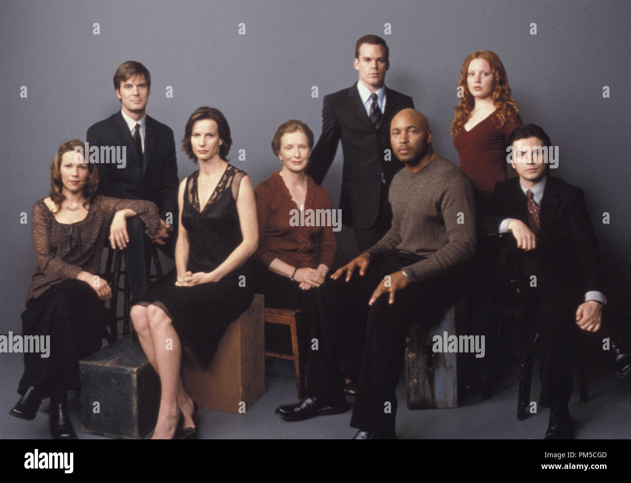 Film Still / Publicity Still from 'Six Feet Under' Lili Taylor, Peter Krause, Rachel Griffiths, Frances Conroy, Michael C. Hall, Mathew St. Patrick, Lauren Ambrose, Freddy Rodriguez © 2003 HBO Photo Credit: Art Streiber  File Reference # 30753056THA  For Editorial Use Only -  All Rights Reserved Stock Photo
