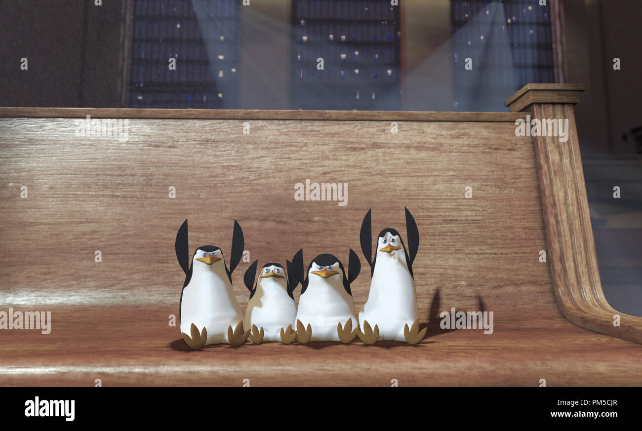 Film Still / Publicity Still from 'Madagascar'  The plotting Penguins © 2005 Dream Works  Photo courtesy Dream Works Animation SKG    File Reference # 307361105THA  For Editorial Use Only -  All Rights Reserved Stock Photo