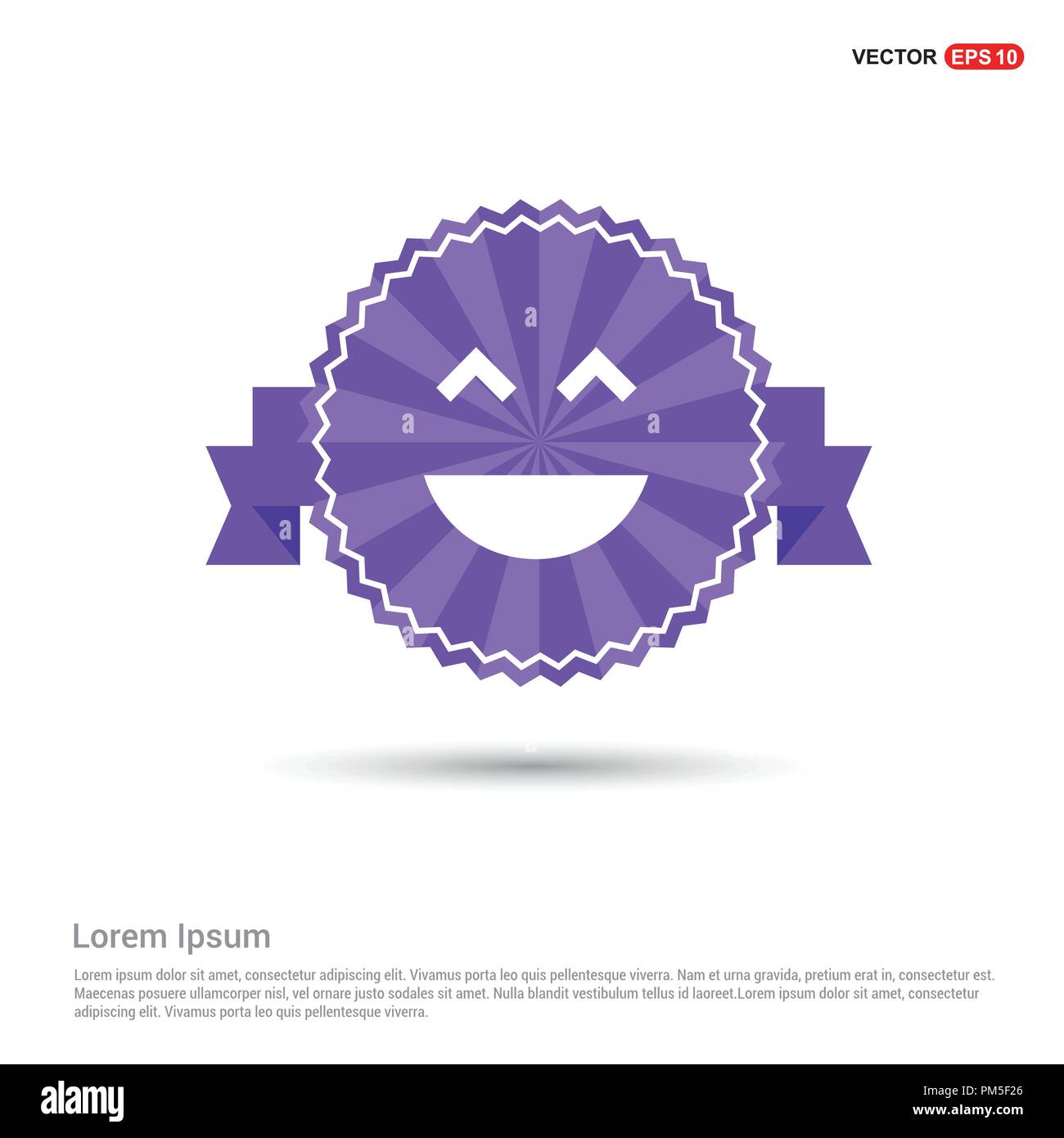 Emoji icon Purple Ribbon banner Stock Vector Image & Art Alamy