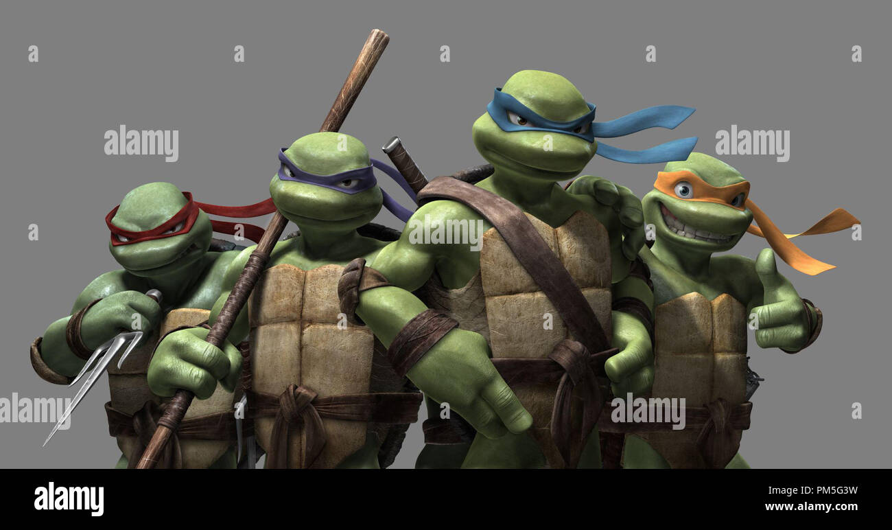 TMNT Donatello, Michelangelo, Leonardo and Raphael TMNT Date: 2007 Stock  Photo - Alamy