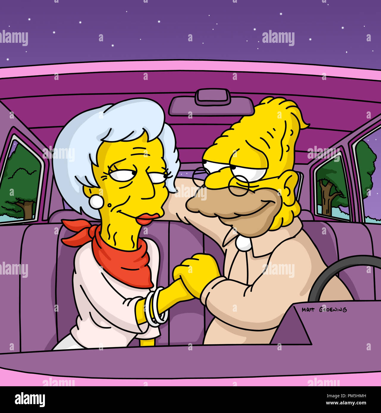 Film Still / Publicity Still from 'The Simpsons' Episode: 'The Old Man and the Key' Zelda, Abe Simpson March 10, 2002  File Reference # 30754260THA  For Editorial Use Only -  All Rights Reserved Stock Photo