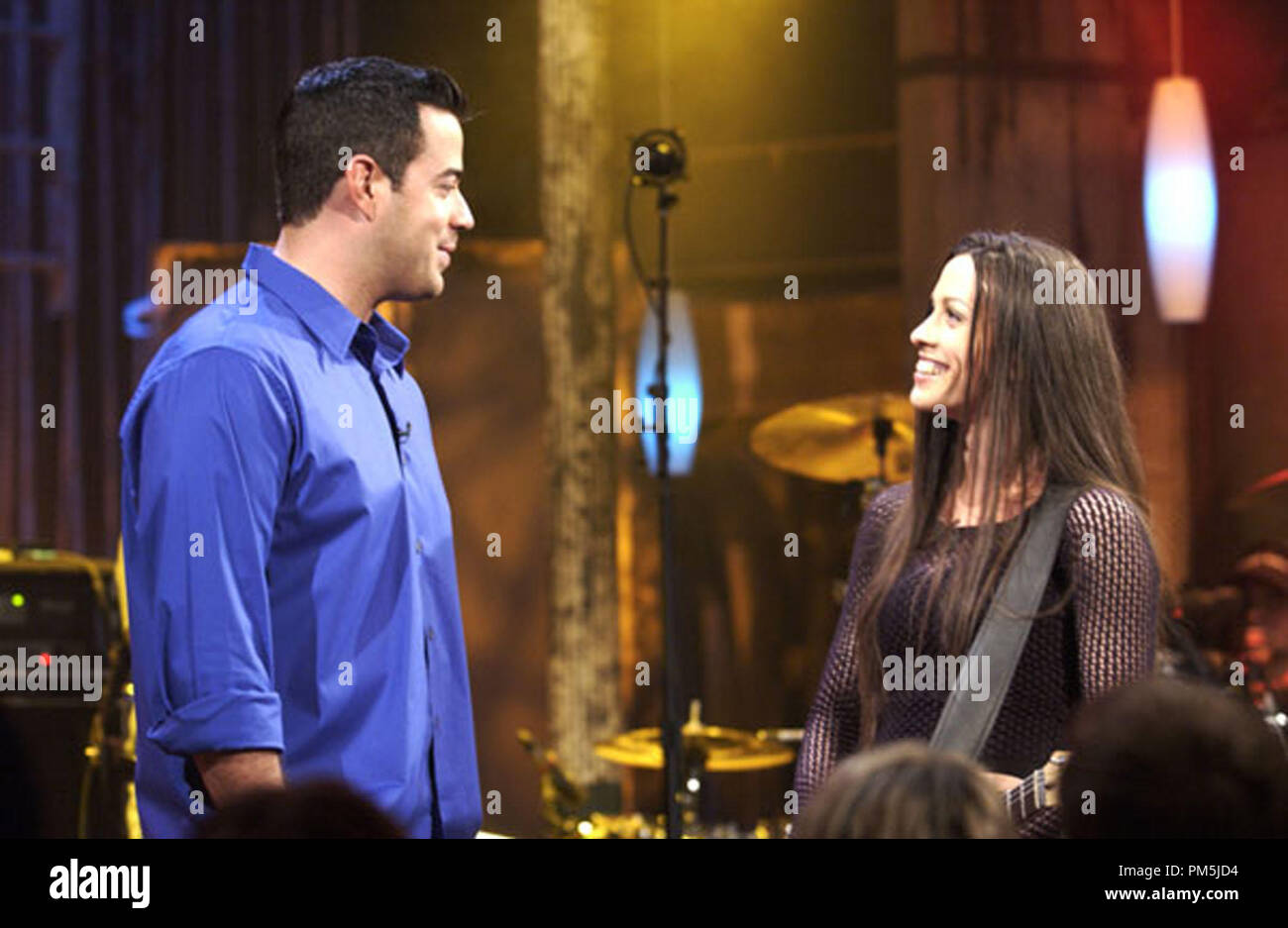 Film Still / Publicity Still from 'Last Call With Carson Daly' Carson Daly, Alanis Morissette February 26, 2002 Photo Credit: Theo Wargo File Reference # 30754629THA  For Editorial Use Only -  All Rights Reserved Stock Photo