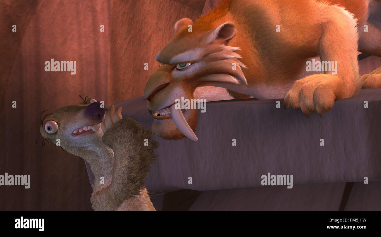 Film Still / Publicity Still from 'Ice Age' Diego and Sid © 2002 20th Century Fox Stock Photo