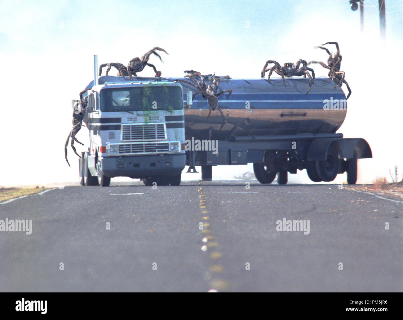 Film Still / Publicity Still from 'Eight Legged Freaks' Tanker Truck and Giant Spiders © 2002 Warner Brothers Stock Photo