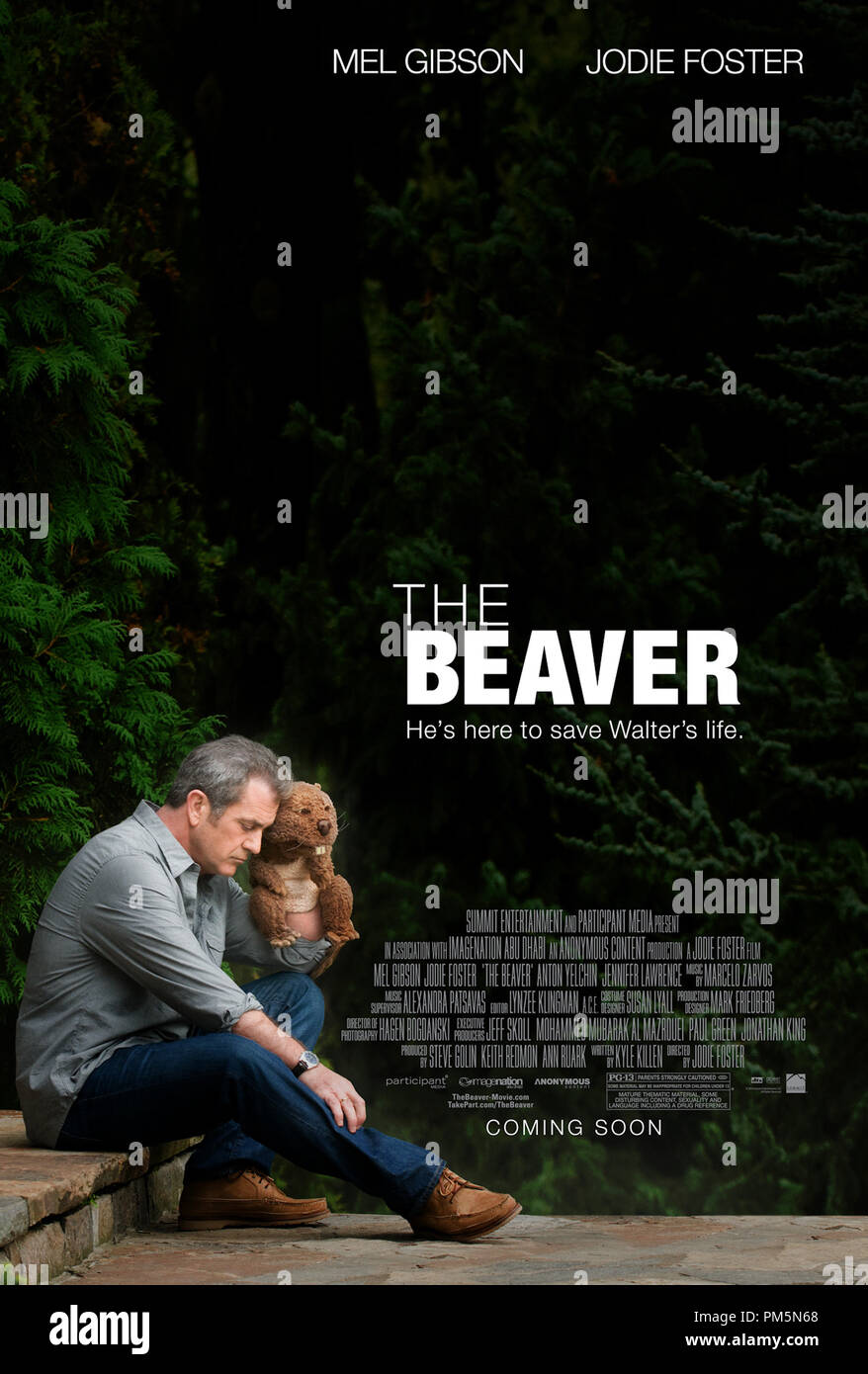 THE BEAVER with star MEL GIBSON, Poster. Stock Photo