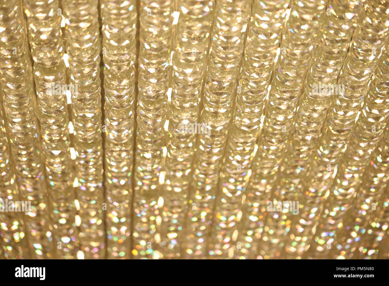 Golden Ceiling Lights Texture Stock Photo