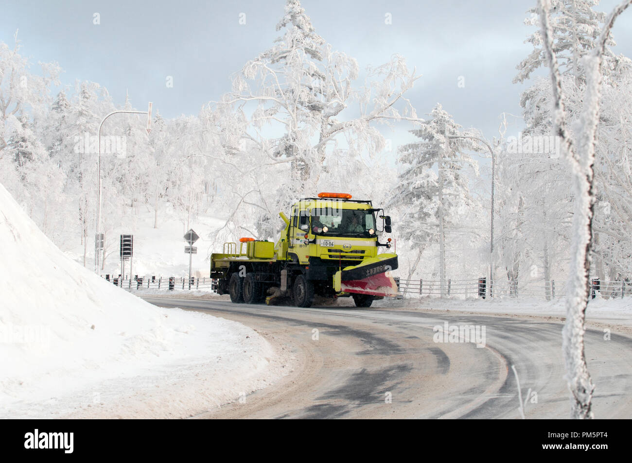 Japan, Hokkaido, Snow plow Stock Photo Alamy
