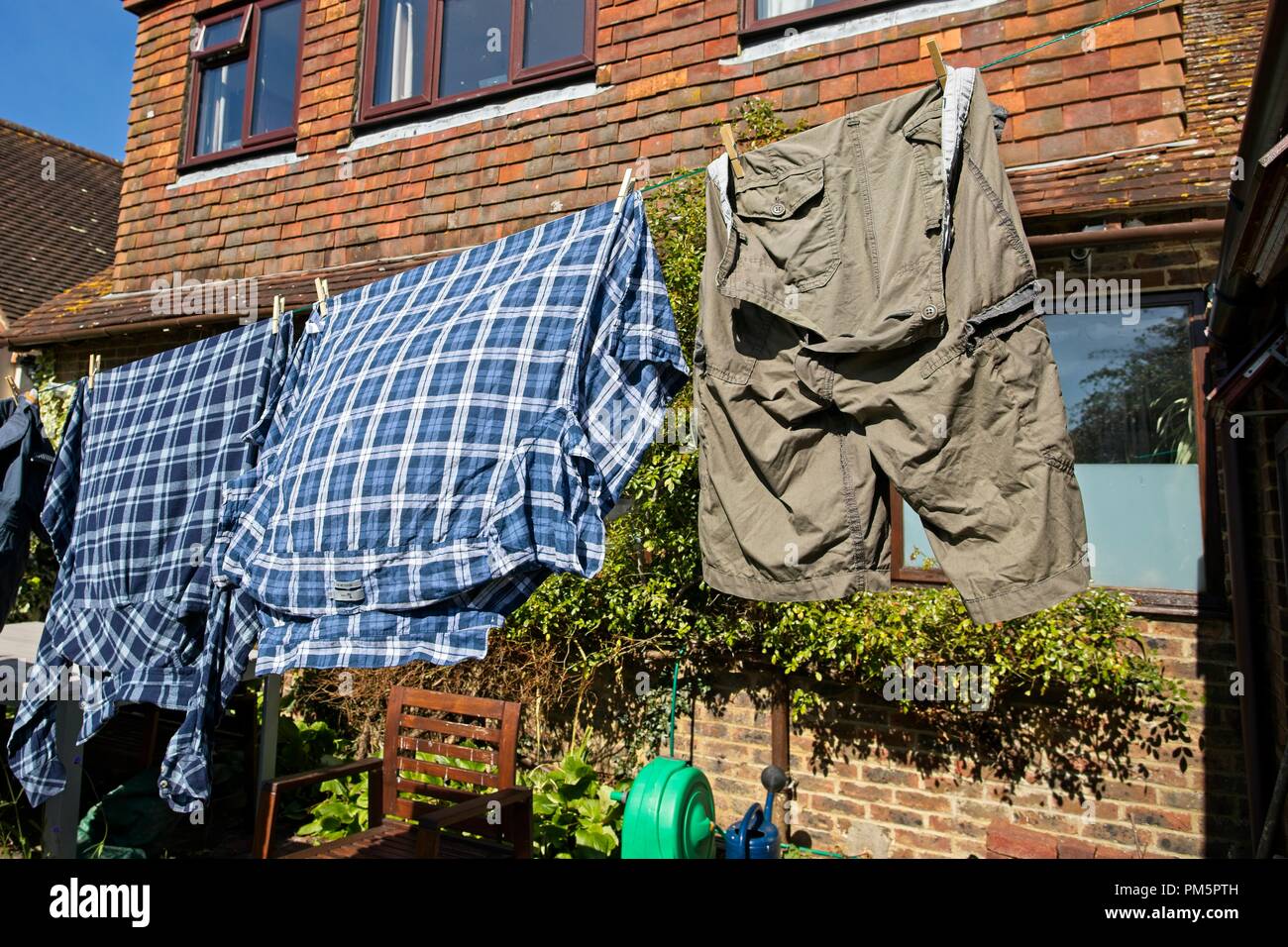 Clothes Washing Line Uk High Resolution Stock Photography and Images ...