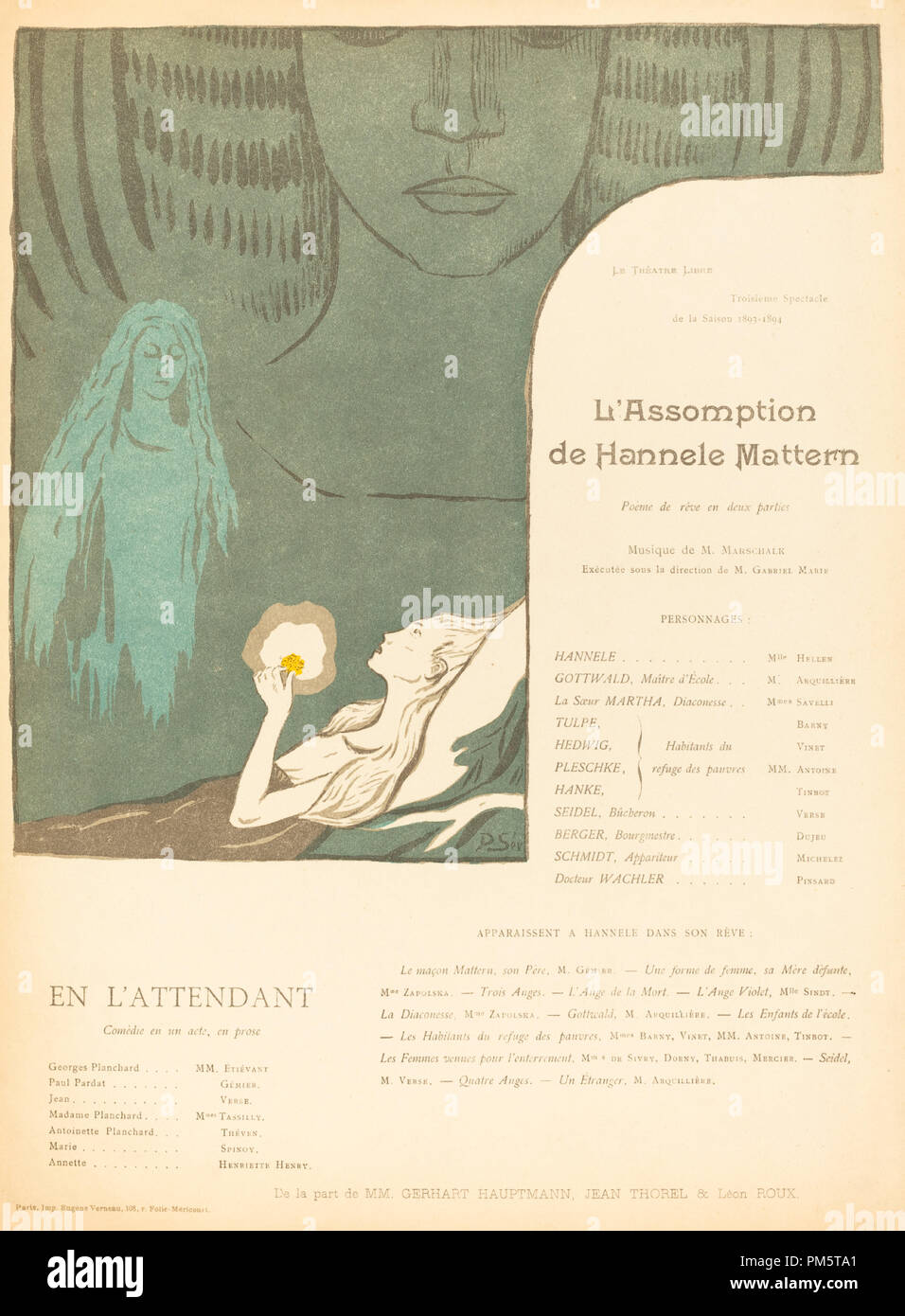 Lassomption De Hannele Mattern En Lattendant Dated 1894