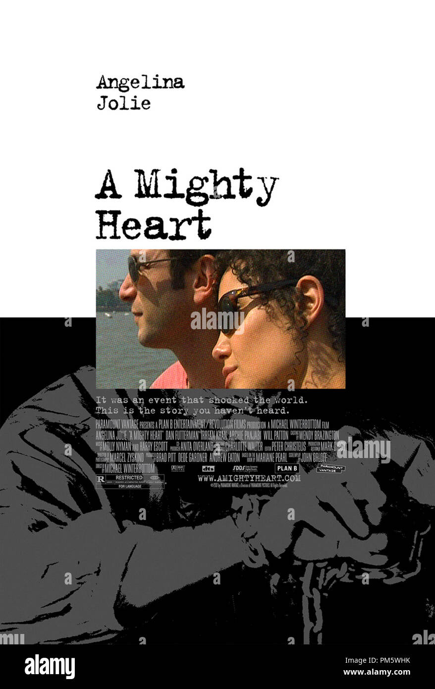 A Mighty Heart Poster © 2007 Paramount Vantage   File Reference # 30738106THA  For Editorial Use Only -  All Rights Reserved Stock Photo