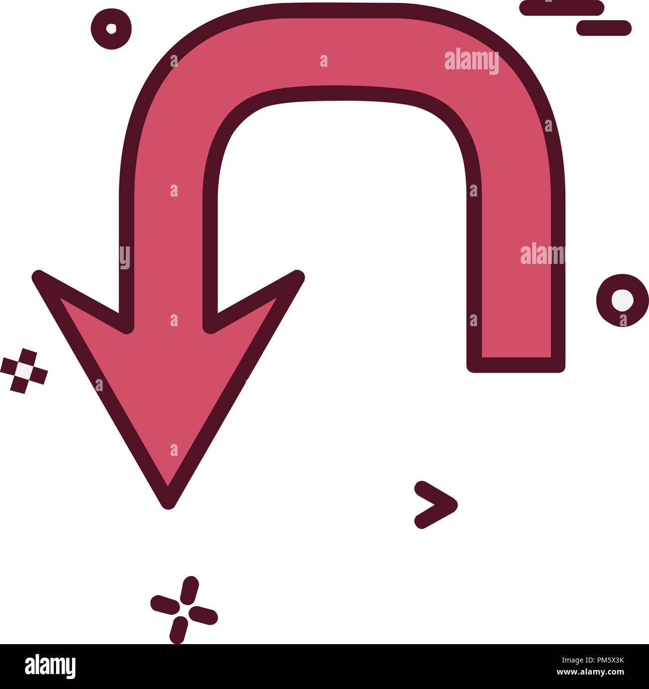 Down arrow icon design vector Stock Vector Image & Art Alamy