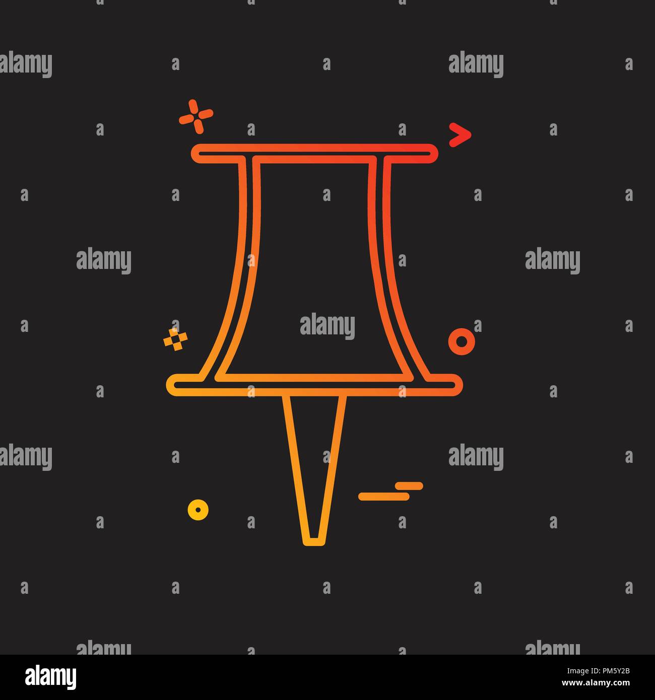 Pin icon design vector Stock Vector Image & Art - Alamy
