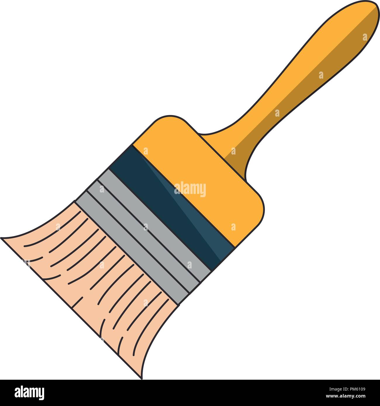 Paint brush construction tool Stock Vector Image & Art - Alamy