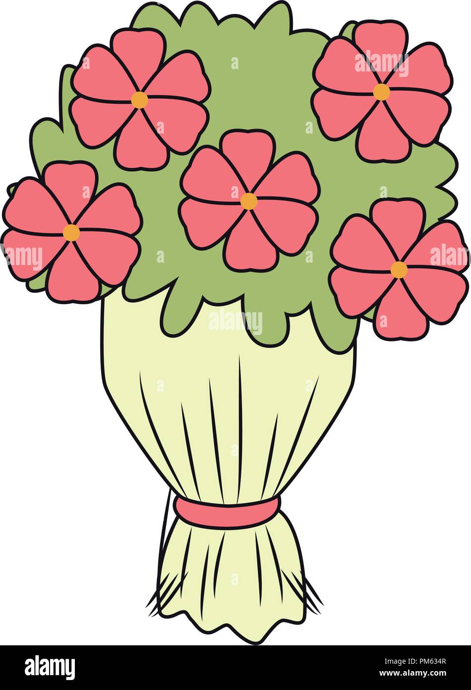 Flowers bouquet isolated Stock Vector Image & Art - Alamy
