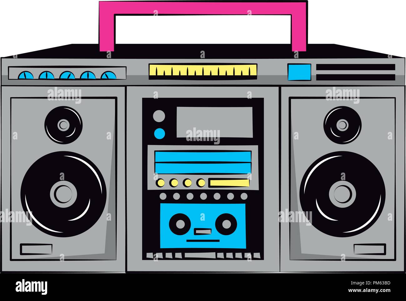 90s retro radio stereo Stock Vector Image & Art - Alamy