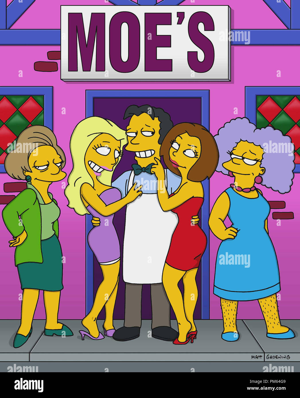Film Still / Publicity Stills from "The Simpsons" Episode: 'Pygmoelian'  Edna Krabappel, Moe, Selma Bouvier February 27, 2000 File Reference #  30846101THA For Editorial Use Only - All Rights Reserved Stock Photo - Alamy