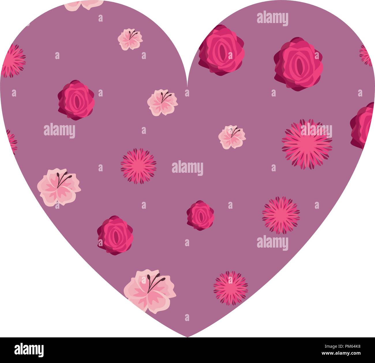 Floral heart shape Stock Vector Image & Art - Alamy