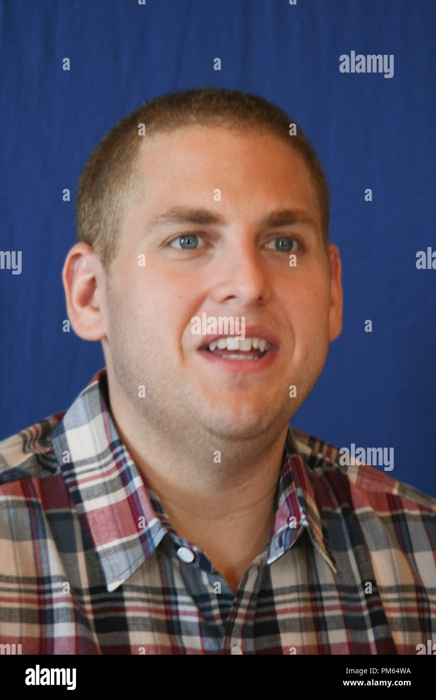 Jonah Hill 'Moneyball'  Portrait Session, July 10, 2011.  Reproduction by American tabloids is absolutely forbidden. File Reference # 31020 008JRC  For Editorial Use Only -  All Rights Reserved Stock Photo