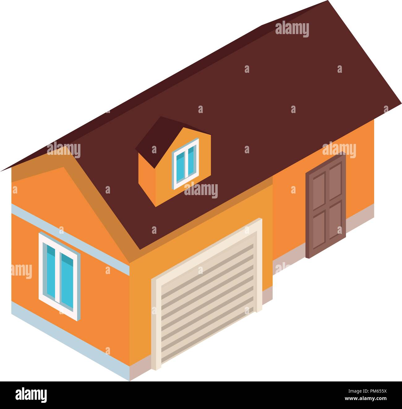 House isometric scenery Stock Vector