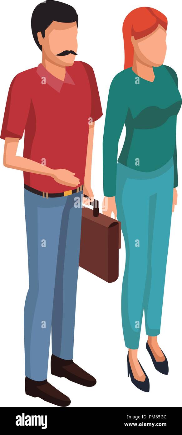 People avatar isometric Stock Vector