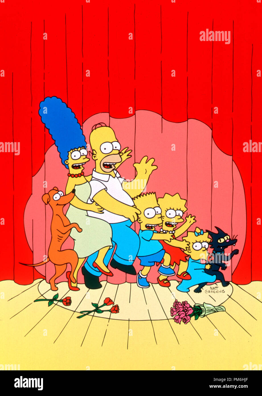 Film Still from 'The Simpsons' Cartoon Family 1999 Stock Photo