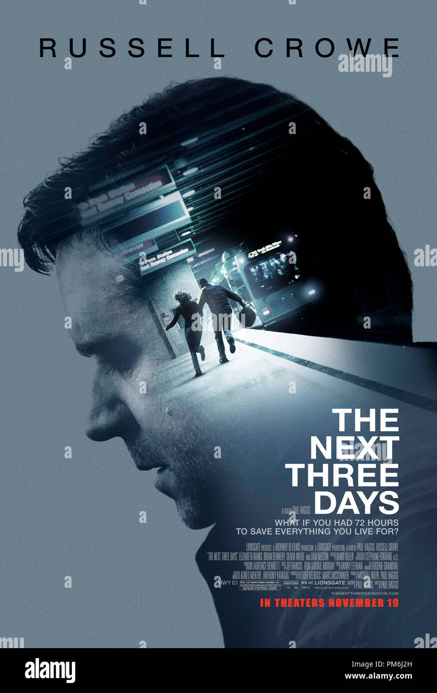  the next three days poster stock photo alamy