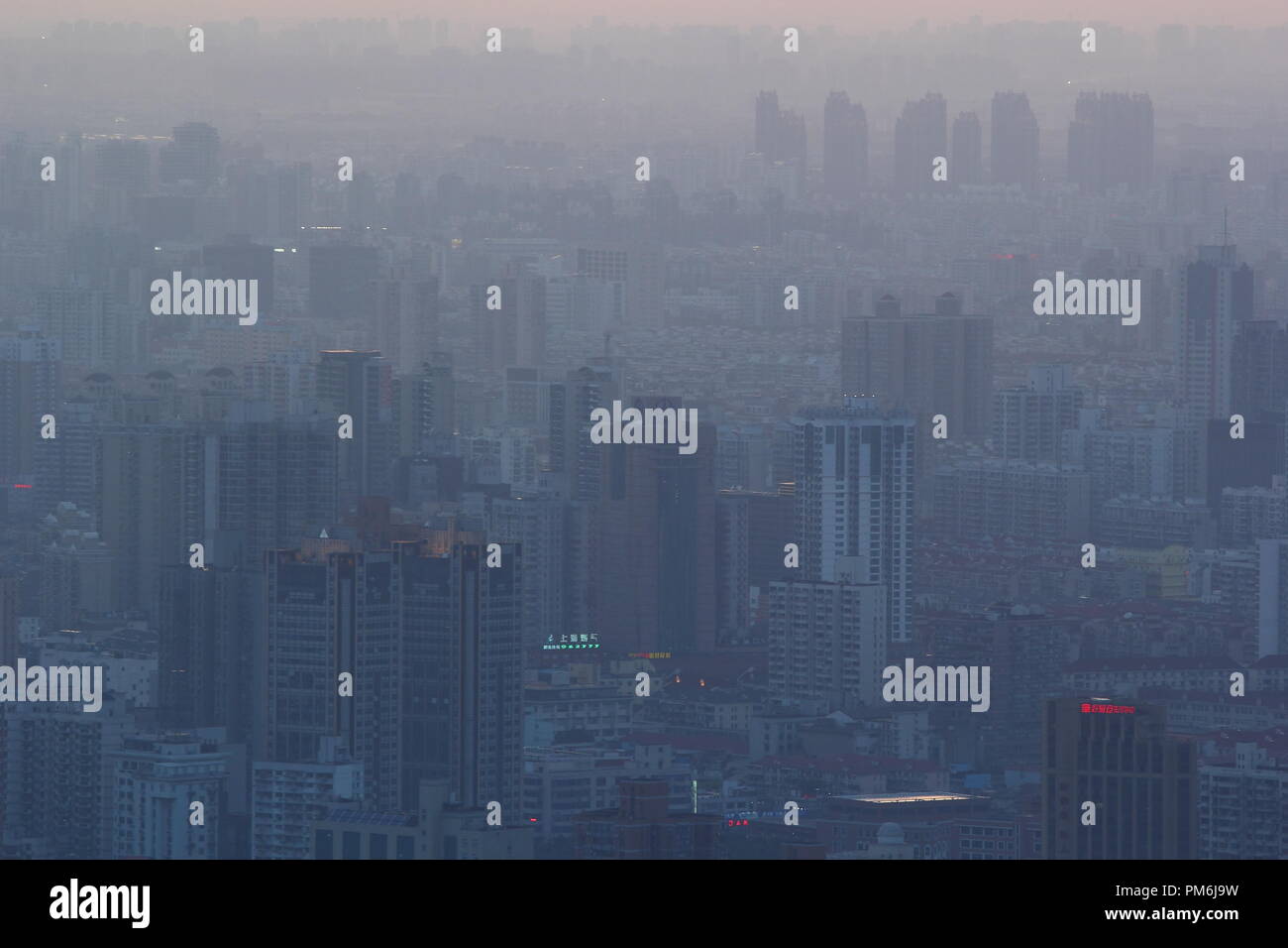 Bad ecology of a big city Stock Photo