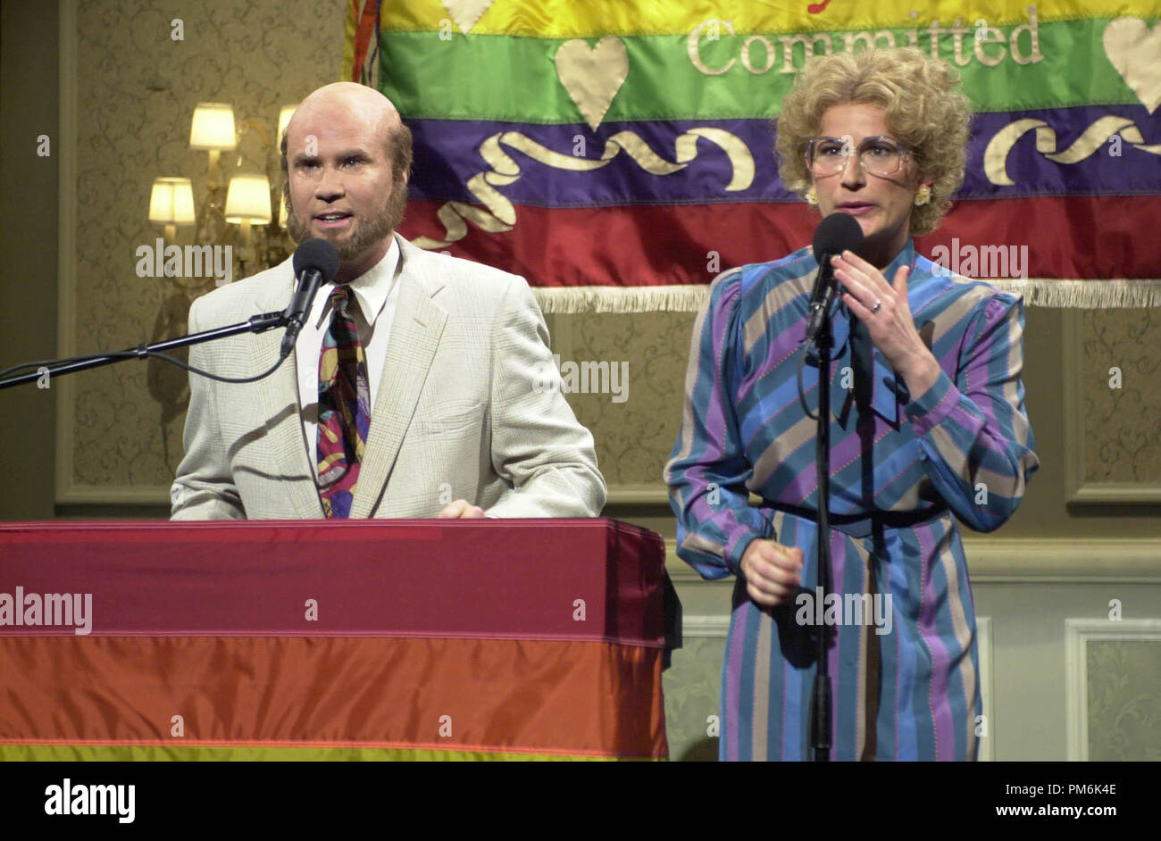 Film Still / Publicity Still from "Saturday Night Live" Ana Gasteyer, Will Ferrell  circa 2001 Photo credit: Mary Ellen Matthews   File Reference # 30847489THA  For Editorial Use Only -  All Rights Reserved Stock Photo