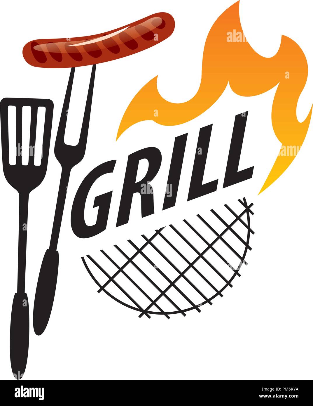 Barbecue party logo Stock Vector Image & Art - Alamy