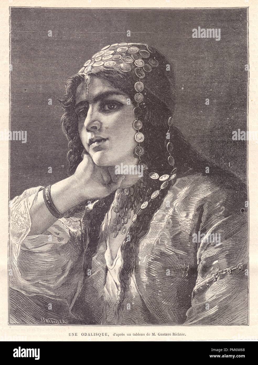 Une odalisque. D'après un tableau de M.Gustave Richter Stock Photo - Alamy