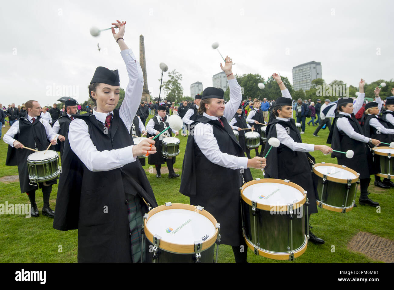 Pipers and drummers compete in this year's World Pipe Band