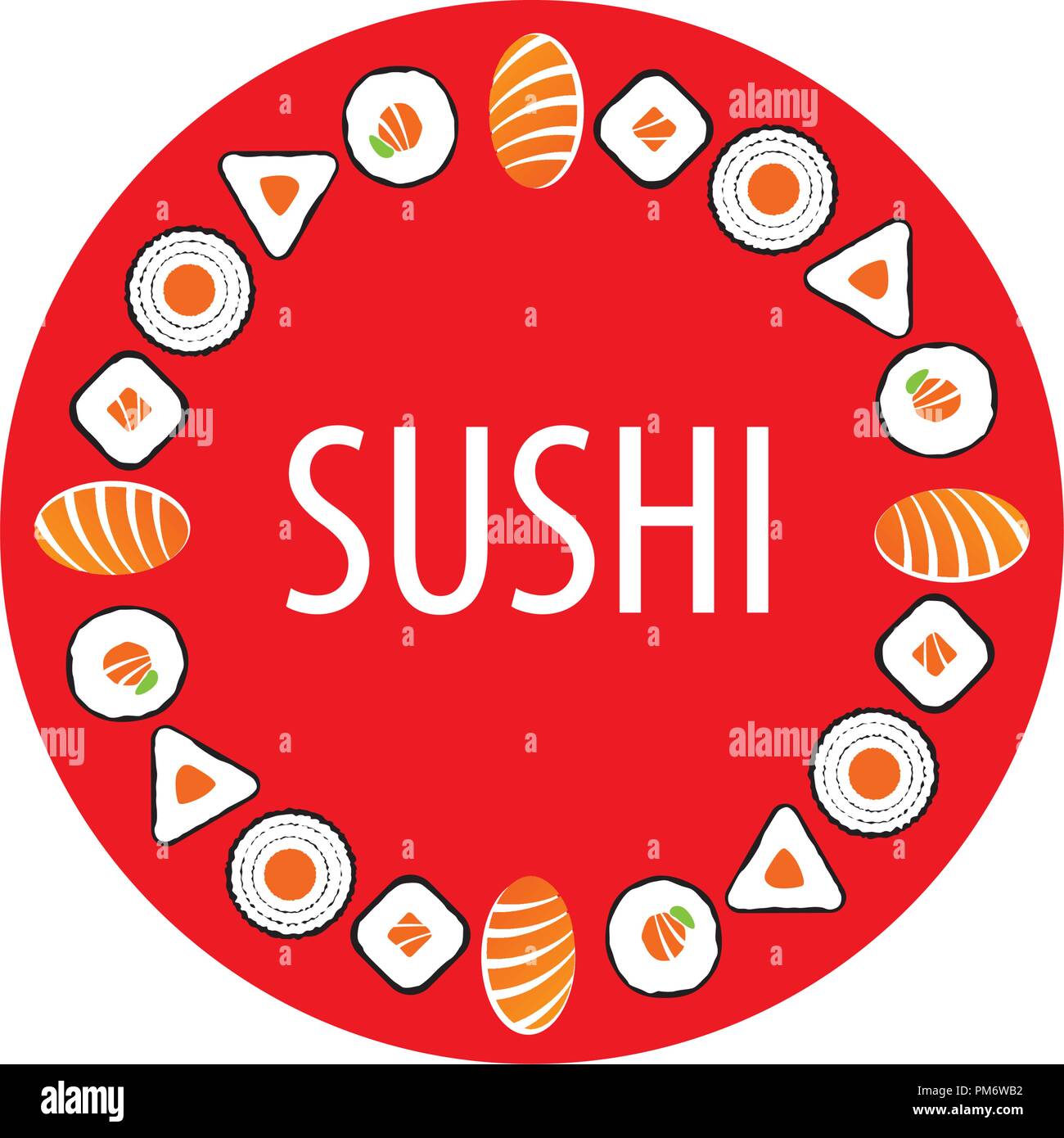 vector sushi logo Stock Vector