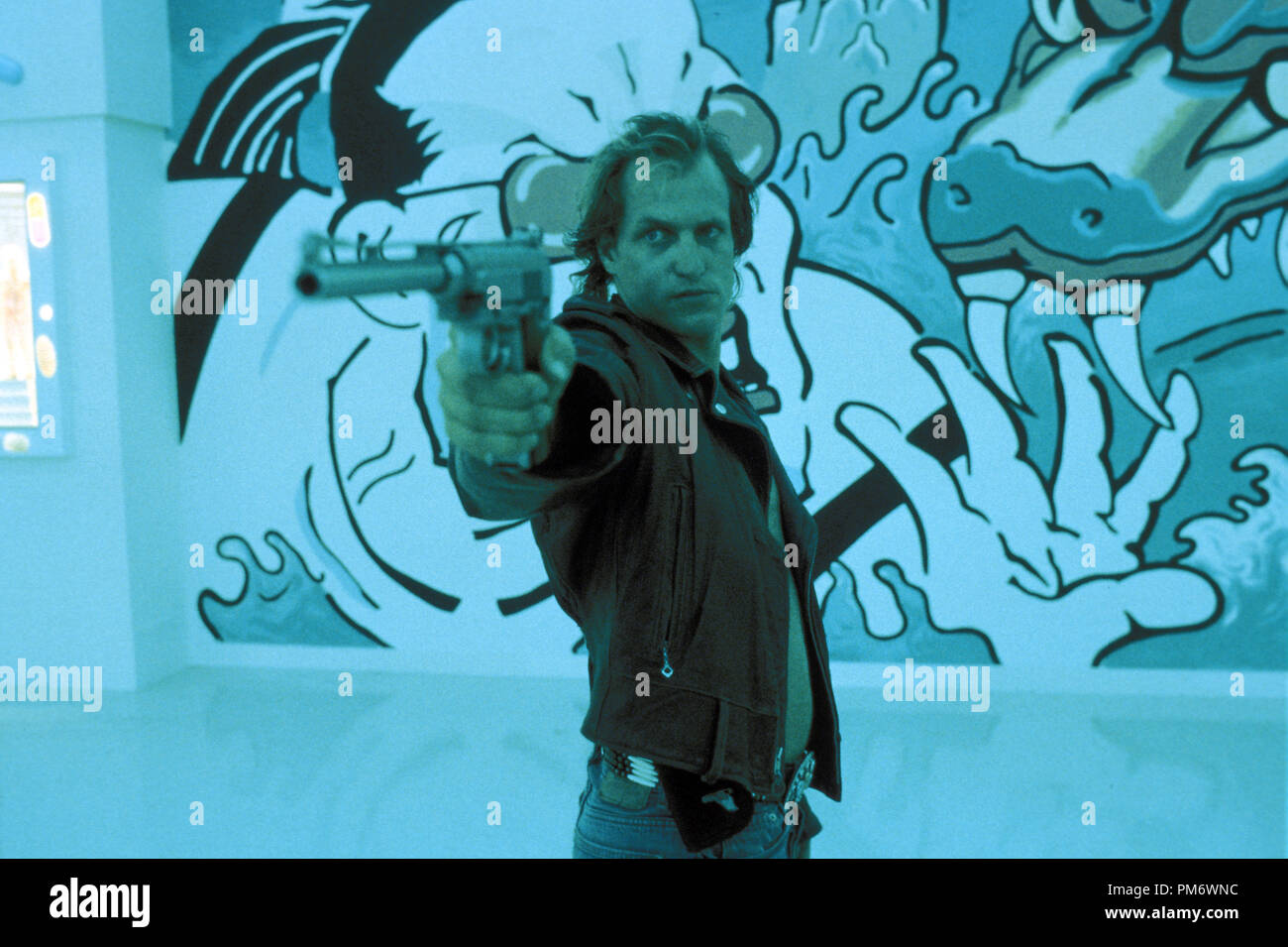Film Still from "Natural Born Killers" Woody Harrelson © 1994 Warner Brothers Photo Credit: Sidney Baldwin Stock Photo