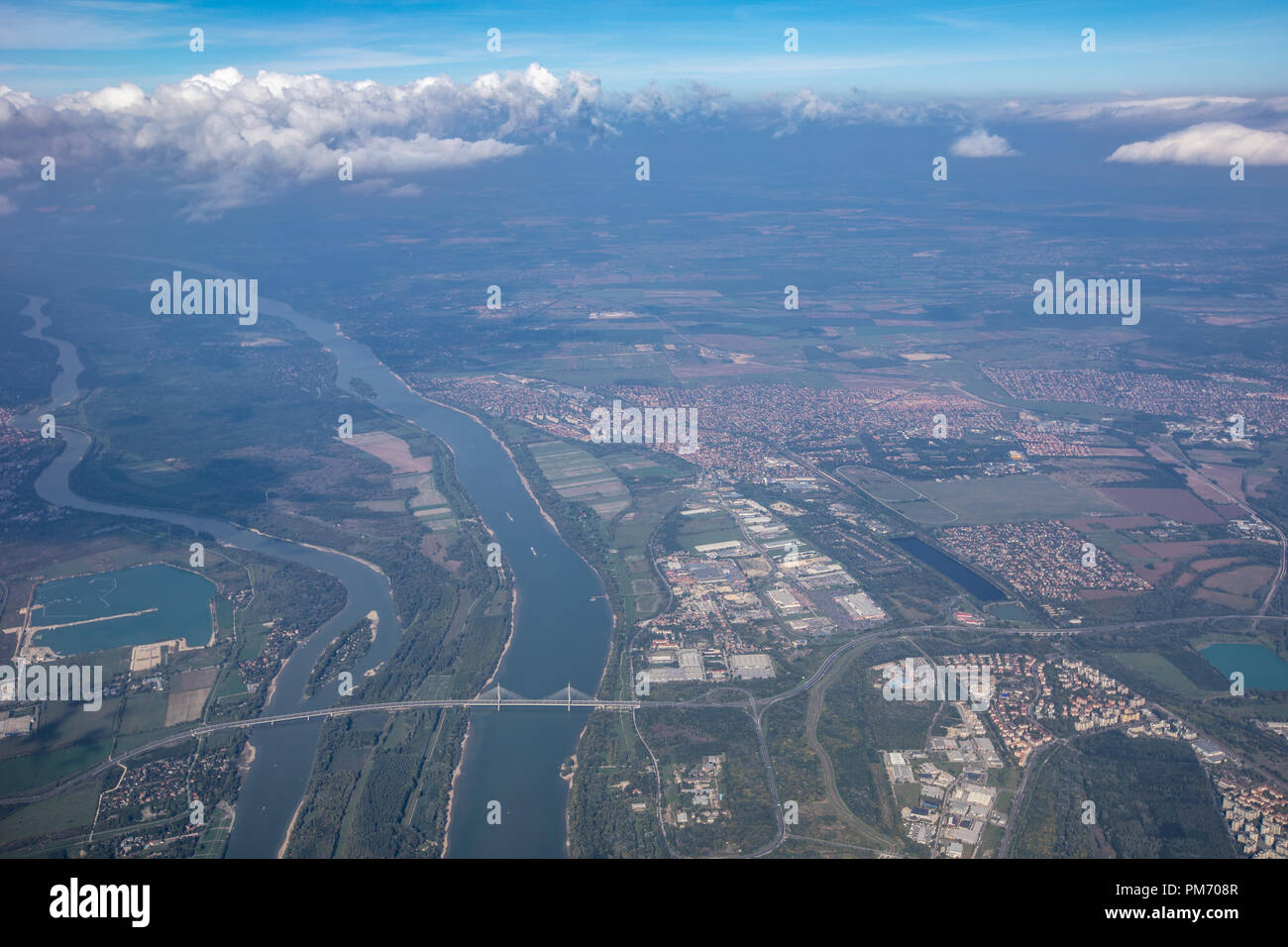 Aerial top down flight above hi-res stock photography and images - Alamy