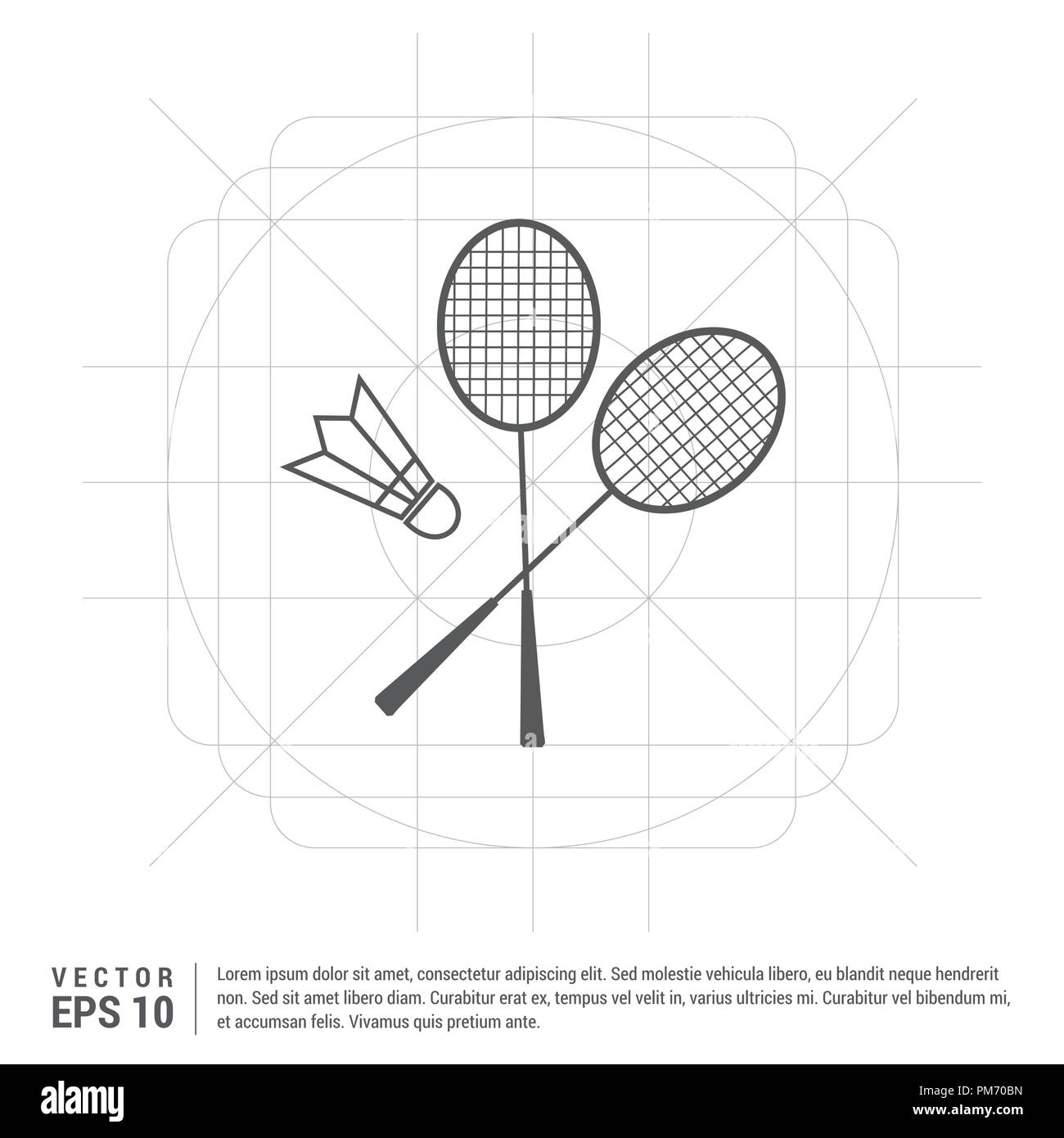 Racket Shuttlecock Icon Stock Vector Image & Art - Alamy