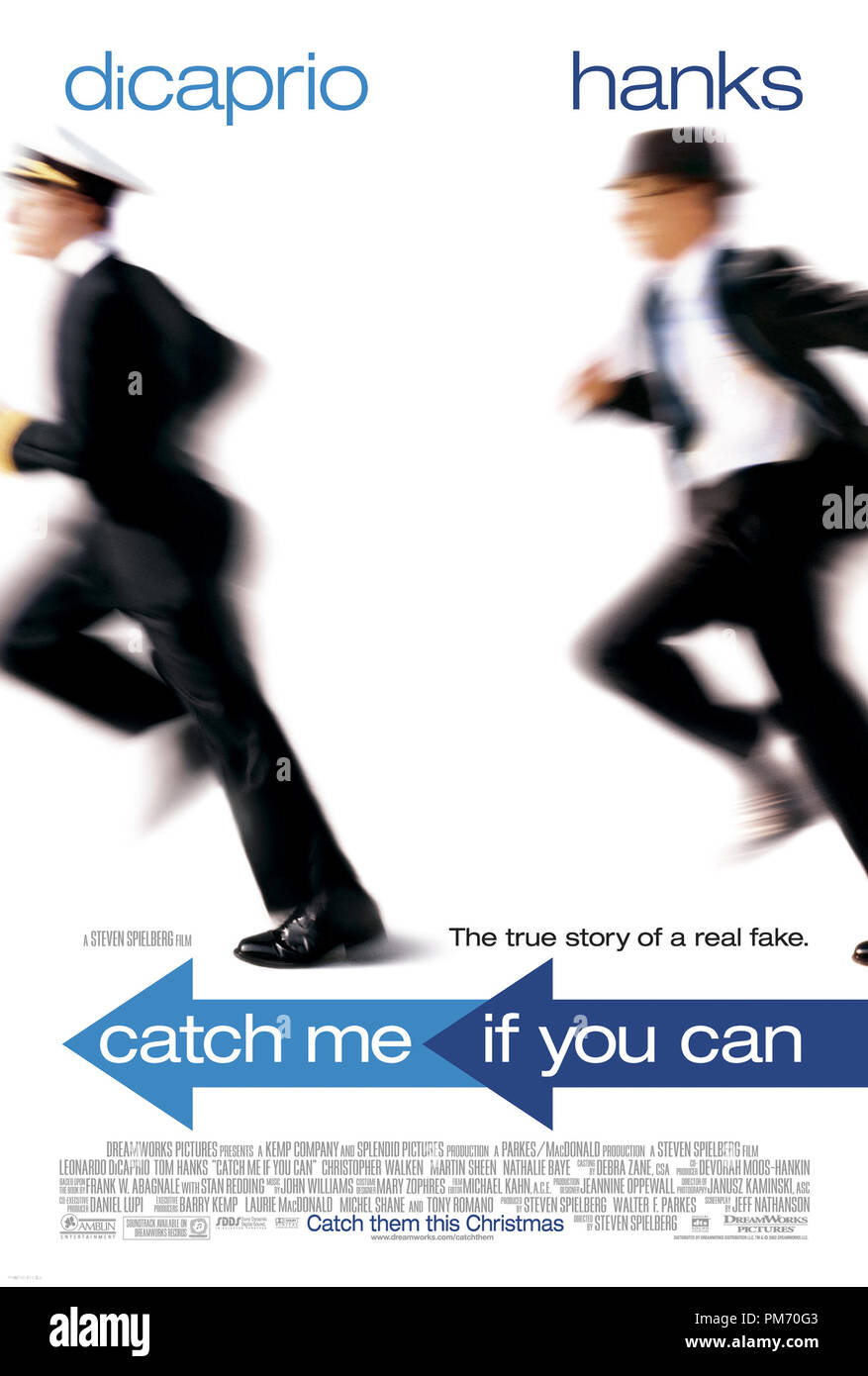 Film Still / Publicity Still from 'Catch Me If You Can' Poster © 2002 DreamWorks Photo Credit: Andrew Cooper Stock Photo