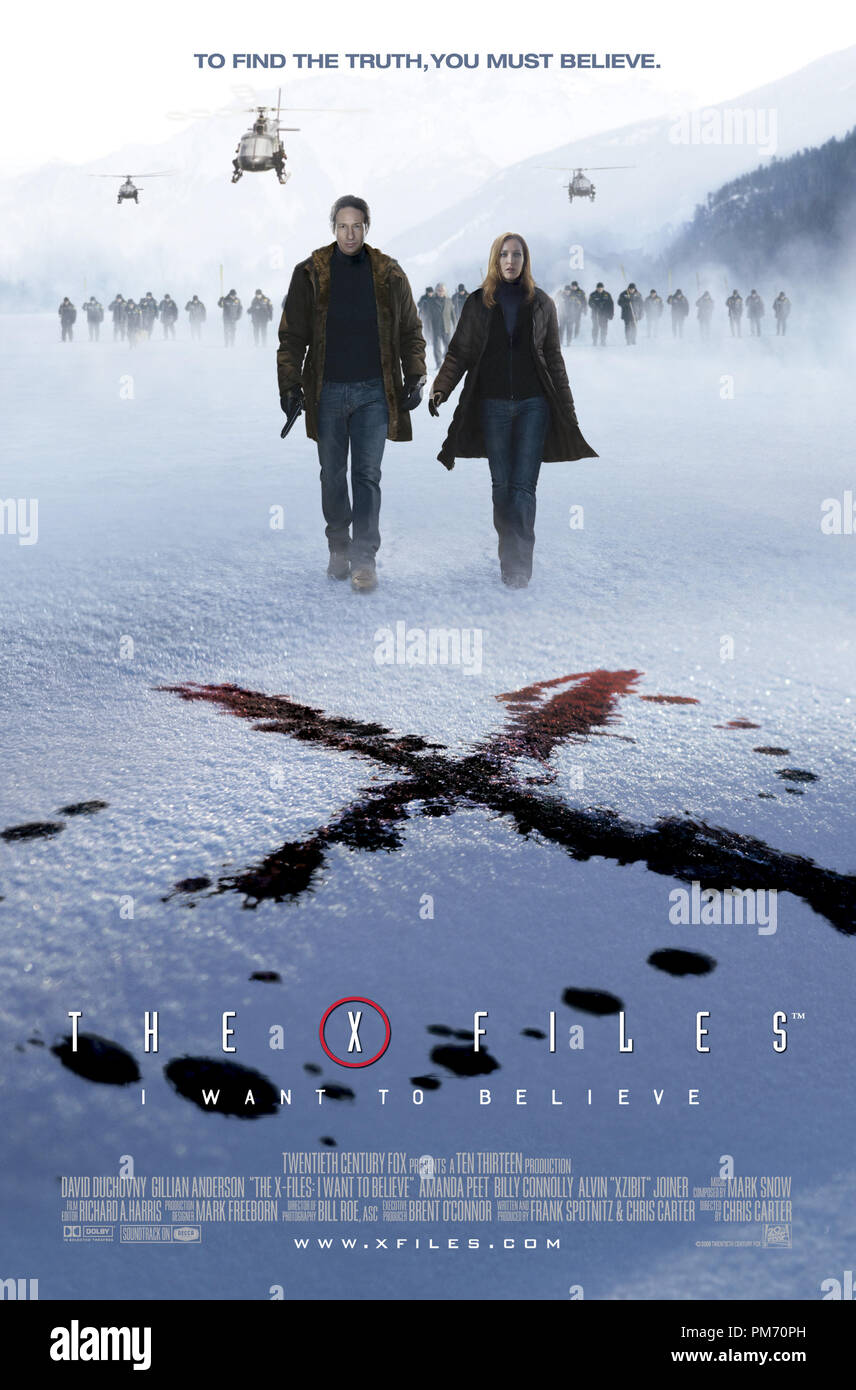 'The X-Files: I Want to Believe' Poster © 2008 20th Century Fox  File Reference # 30755041THA  For Editorial Use Only -  All Rights Reserved Stock Photo
