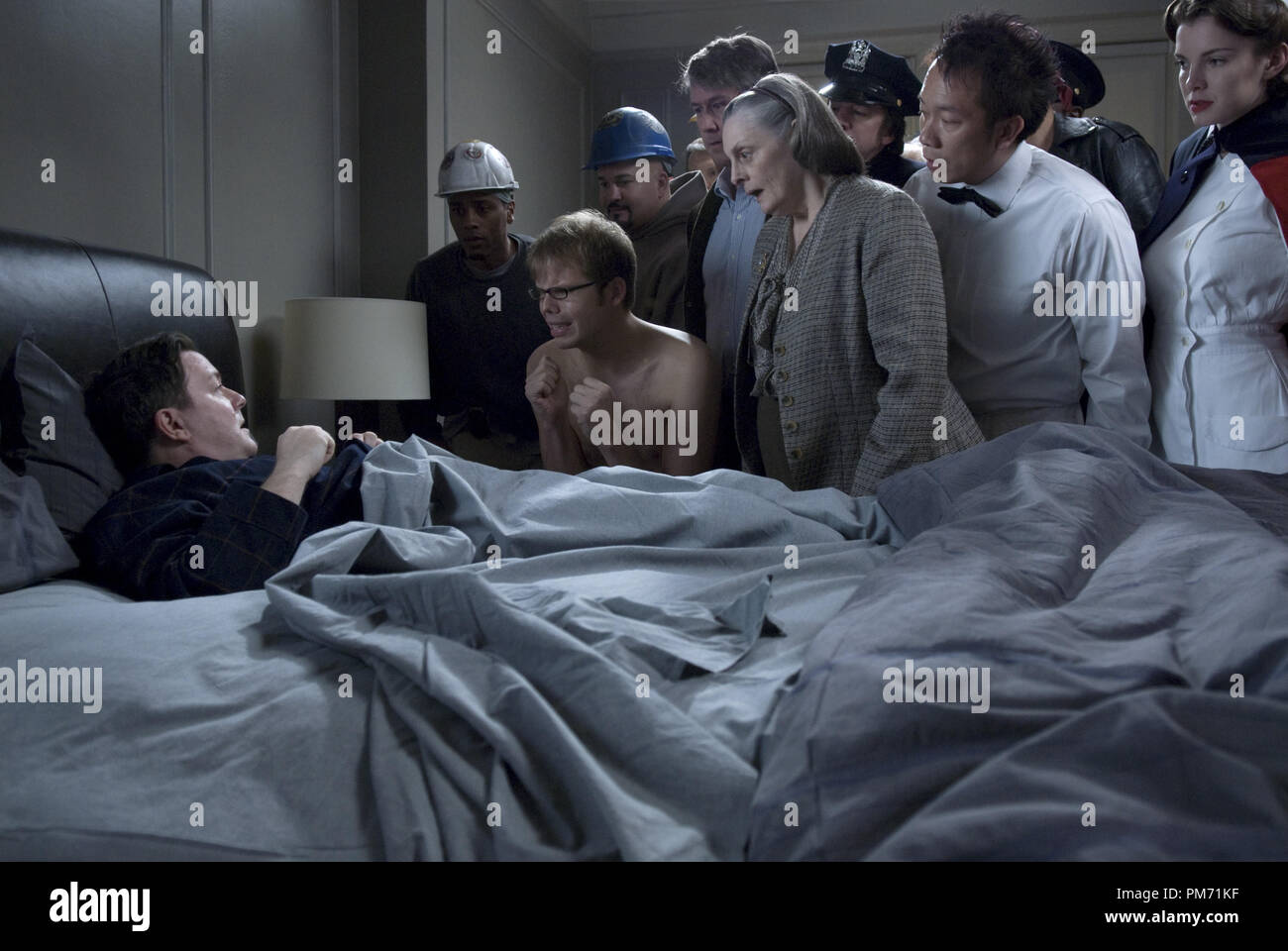 Film Still from "Ghost Town" Ricky Gervais, Jeff Hiller, Alan Ruck