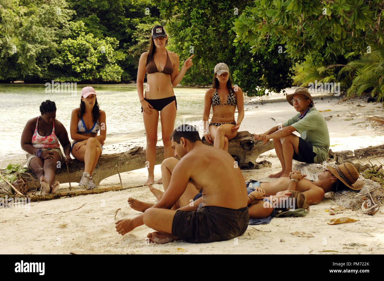 Film Still from 'Survivor: Micronesia - Fans vs. Favorites' Cirie Fields, Eliza Orlins, Amanda Kimmel, Jonathan Penner, Parvati Shallow, Ami Cusack, Oscar Lusth, Yau-Man Chan 2008 Photo Credit: Jeffrey R. Staab   File Reference # 30755341THA  For Editorial Use Only -  All Rights Reserved Stock Photo