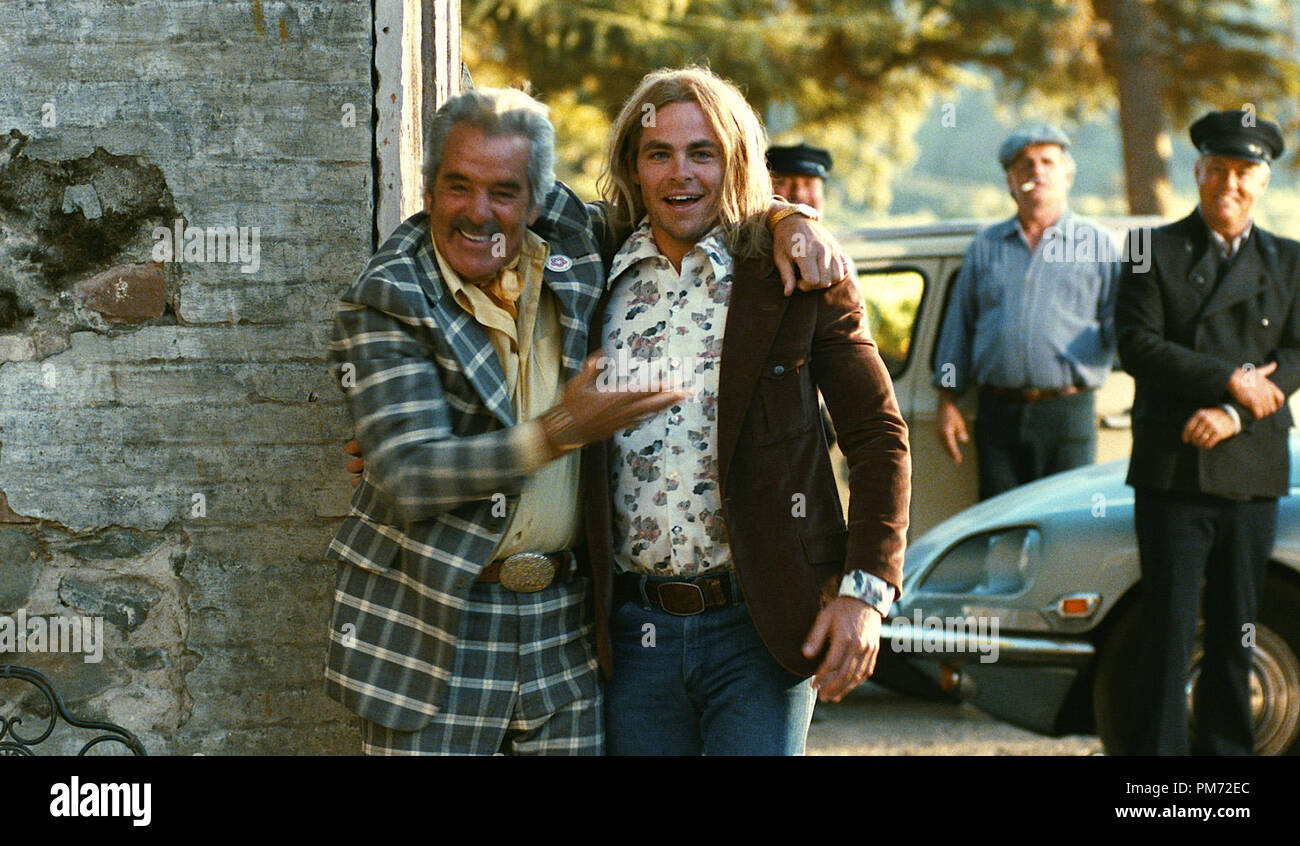 Film Still from "Bottle Shock" Chris Pine, Dennis Farina © 2008