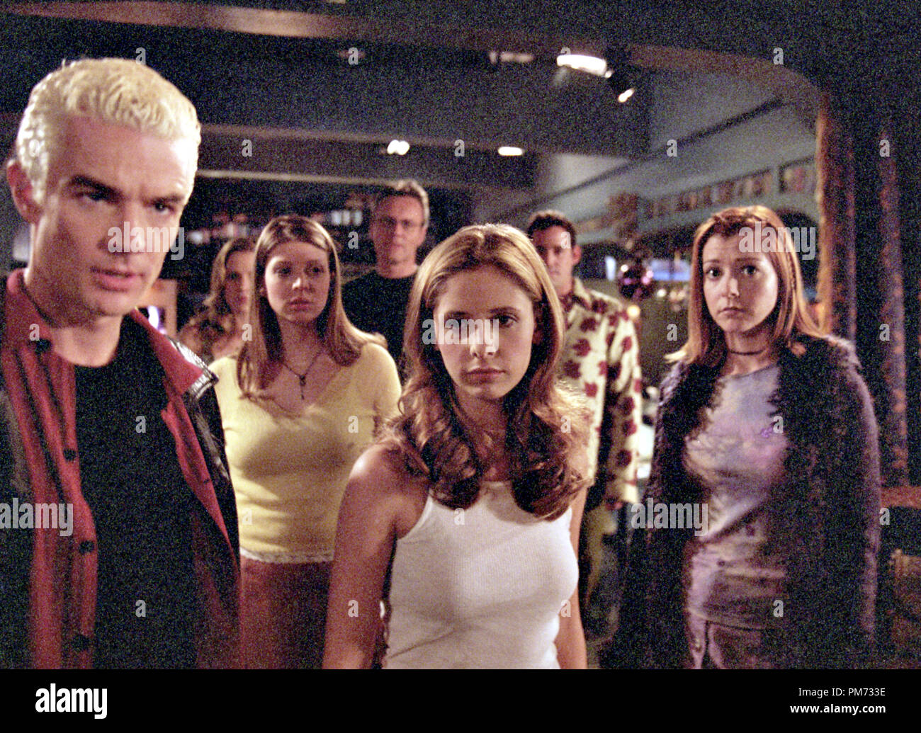 Film Still / Publicity Still from 'Buffy The Vampire Slayer' James Marsters, Sarah Michelle Gellar, Alyson Hannigan 2001 File Reference # 308471303THA  For Editorial Use Only -  All Rights Reserved Stock Photo