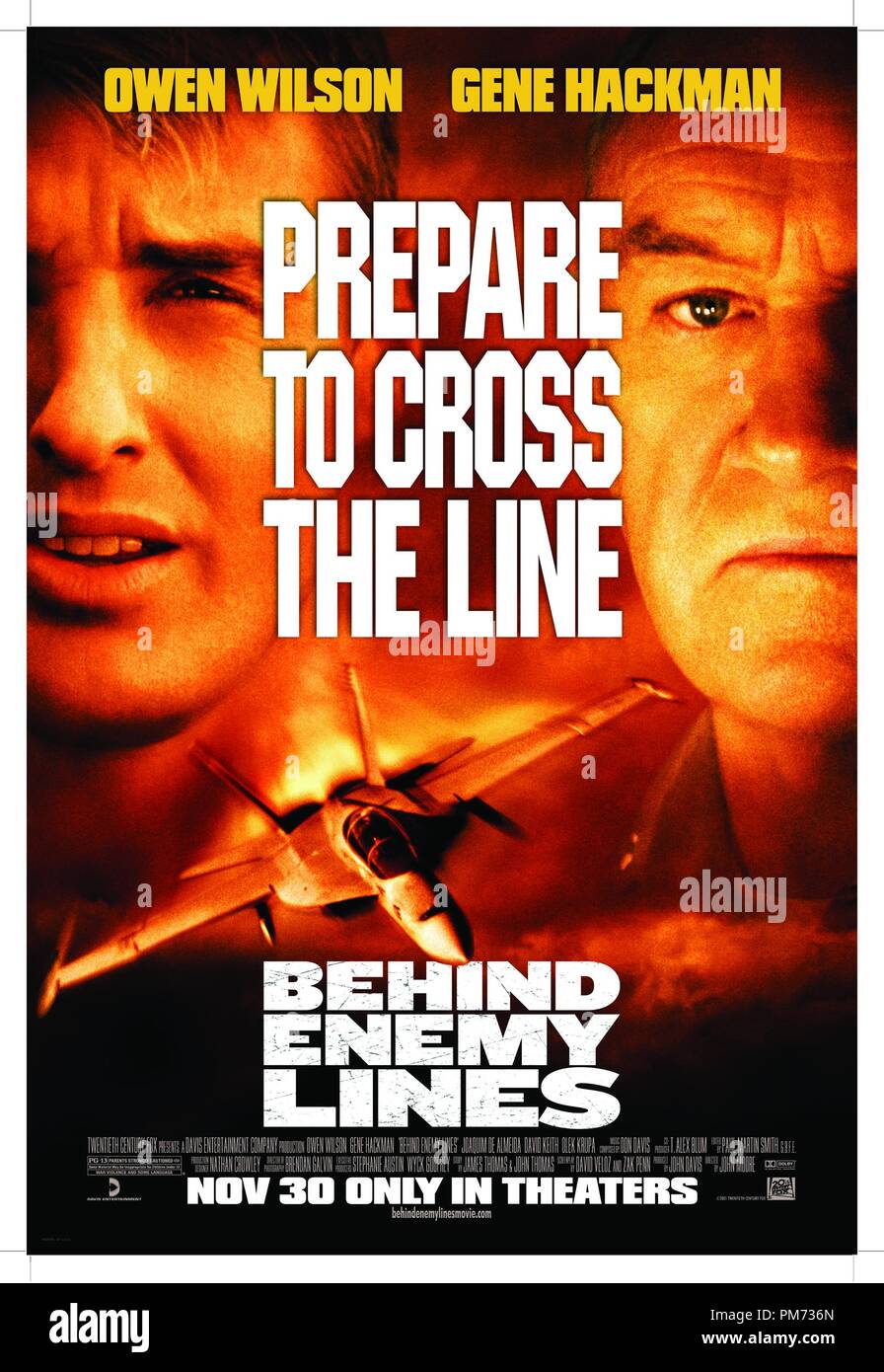 Film Still / Publicity Still from 'Behind Enemy Lines' Poster © 2001 20th Century Fox File Reference # 308471380THA  For Editorial Use Only -  All Rights Reserved Stock Photo