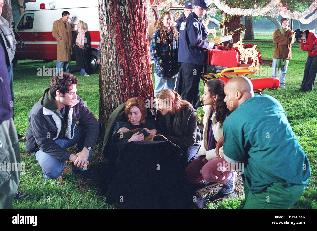 Film Still / Publicity Still from 'Scrubs' Zach Braff, Granger Green, Sarah Chalke, Judy Reyes, Donald Faison circa 2001 Photo credit: Scott Humbert    File Reference # 30847383THA  For Editorial Use Only -  All Rights Reserved Stock Photo