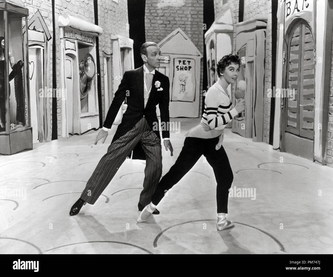 Fred Astaire and Leslie Caron, 'Daddy Long Legs' 1955 20th Century Fox File Reference # 30928 050THA Stock Photo