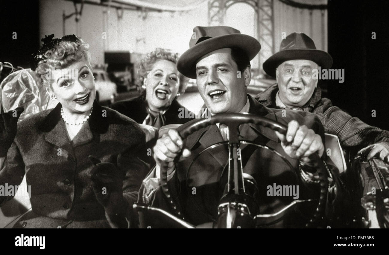 Lucille Ball, Vivian Vance, Desi Arnaz, William Frawley, 'I Love Lucy' circa 1957 Desilu  File Reference # 30928 466THA Stock Photo