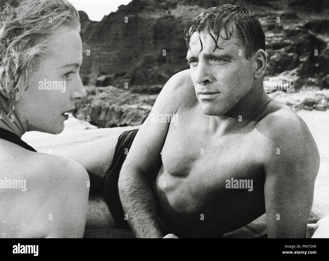 Burt Lancaster and Deborah Kerr, 'From Here to Eternity' 1953 Columbia  File Reference # 30928 596THA Stock Photo