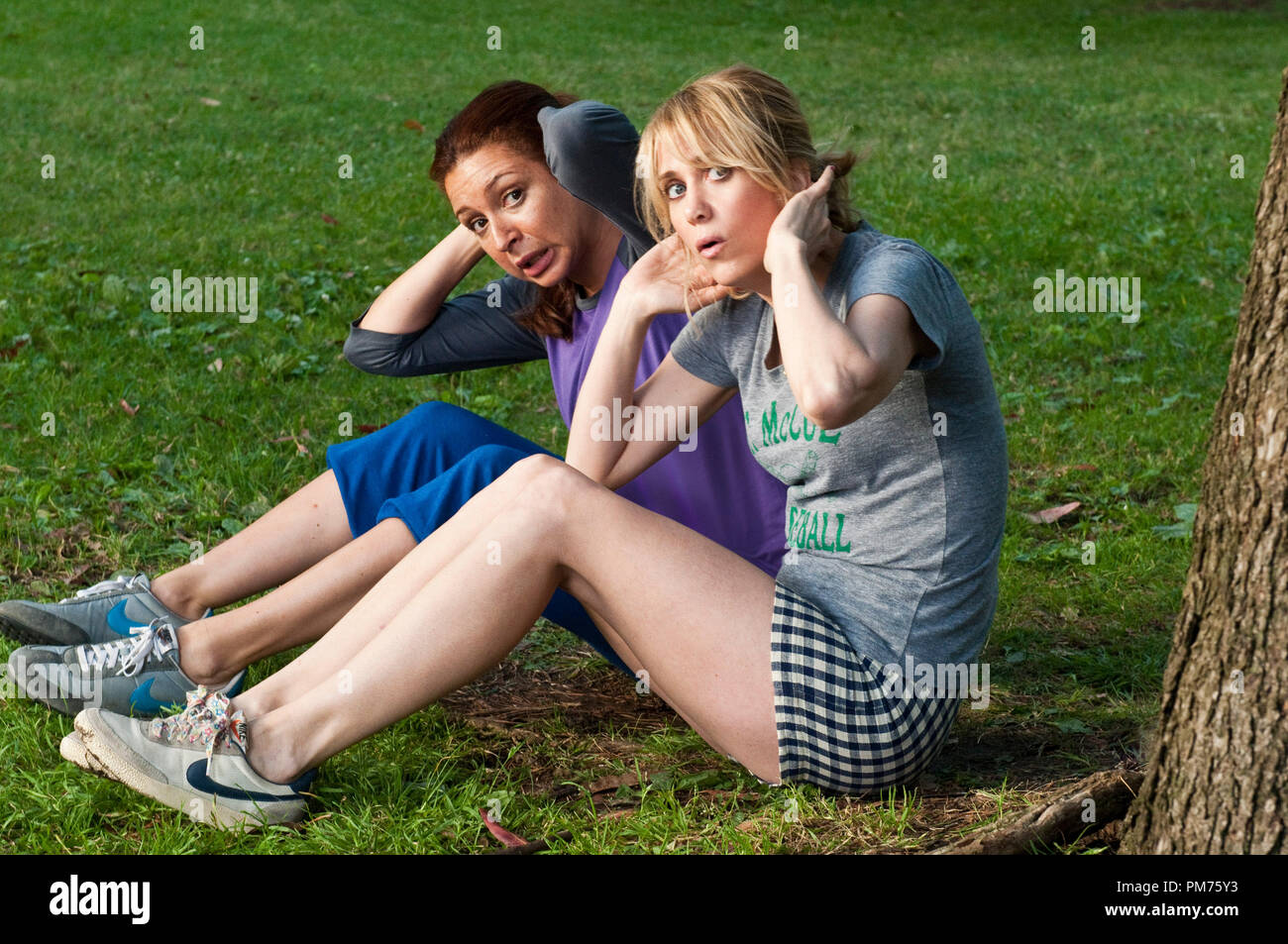 Maya Rudolph and Kristen Wiig in Bridesmaids. Stock Photo