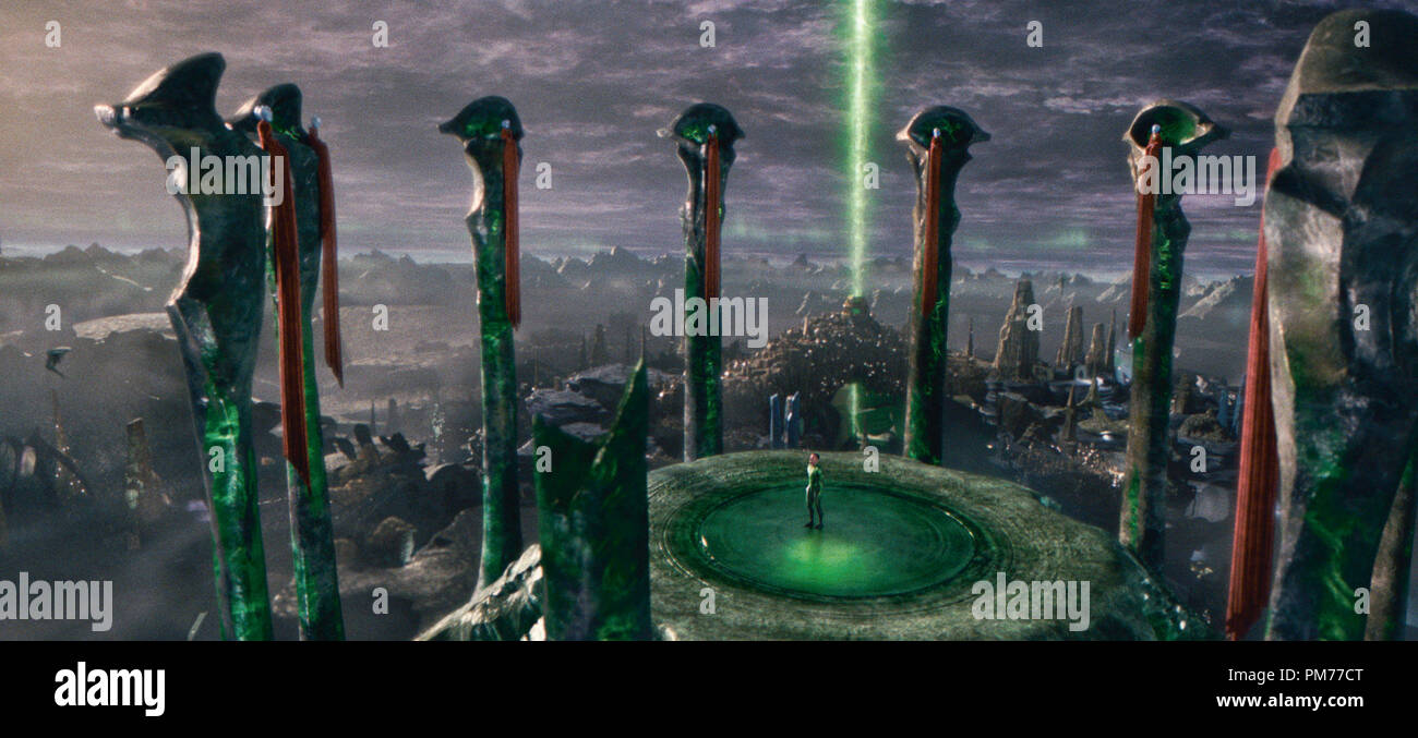 Sinestro, played by MARK STRONG, speaks to The Guardians of the Green Lantern Corps in Warner Bros. Pictures' action adventure 'GREEN LANTERN,' a Warner Bros. Pictures release. Stock Photo