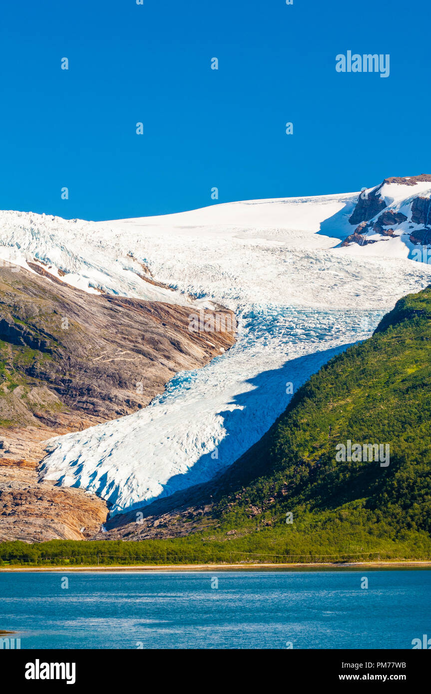 The Svartisen glacier in Northern Norway Stock Photo