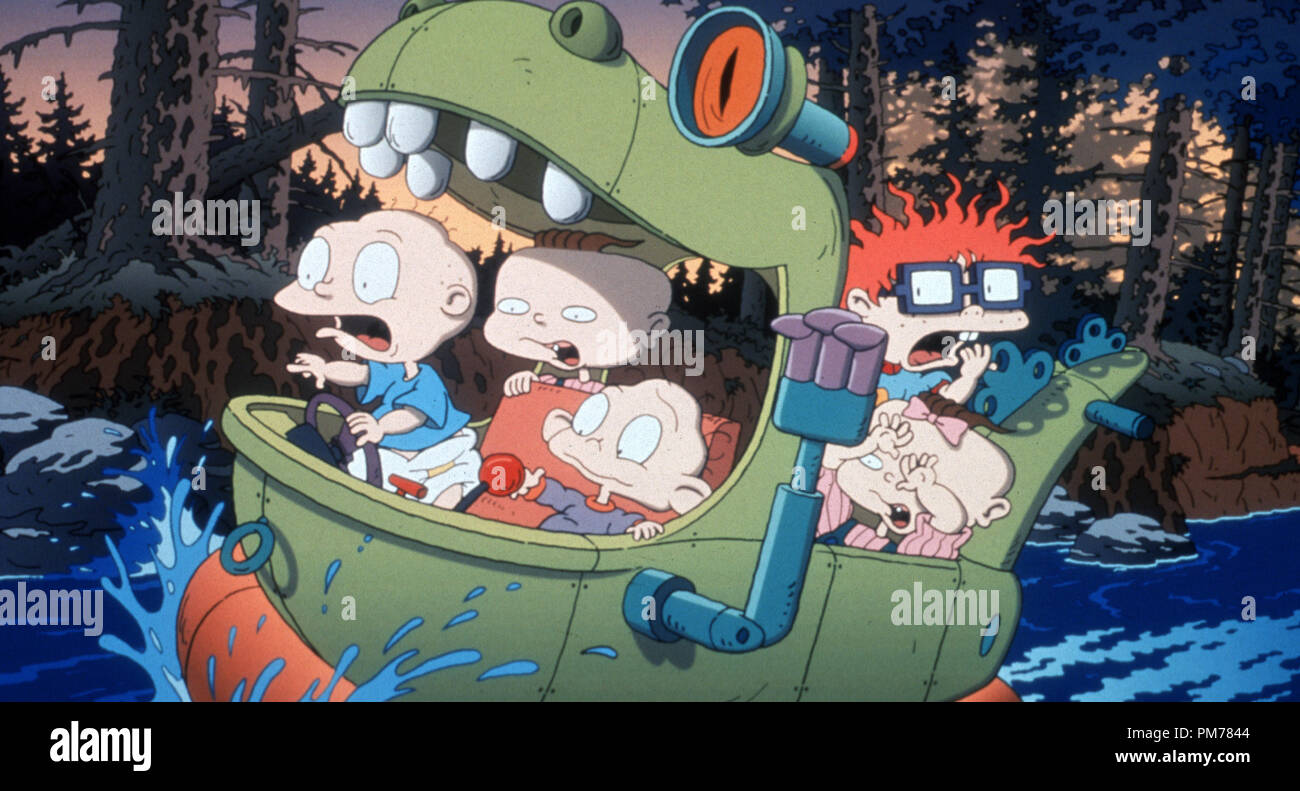 Film Still from 'The Rugrats Movie' Tommy Pickles, Phil DeVille, Lil DeVille, Chuckie Finster © 1998 Paramount  File Reference # 30996103THA  For Editorial Use Only -  All Rights Reserved Stock Photo